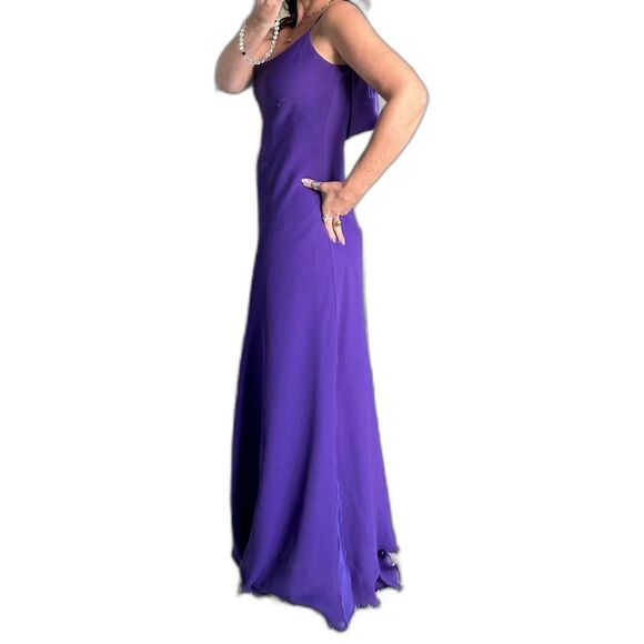 Stunning Backless Purple Formal Dress by M Studio, Size 1. - Picture 8 of 10
